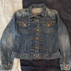 Jean jacket, I’ll be honest I have no idea what brand this is so if you know lmk